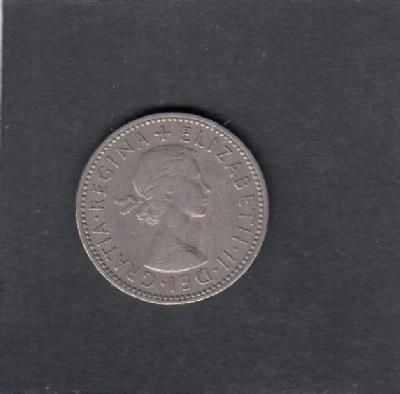 Beschrijving: 1 Shilling ELIZABETH II